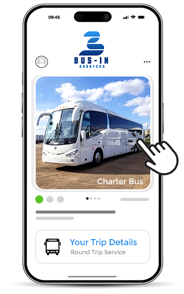 Charter bus transportation booking app